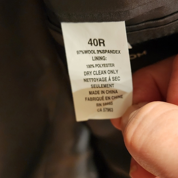 NORDSTROM NWT Trim Fit Mens Wool Suit Jacket. Size 40R - Picture 6 of 12